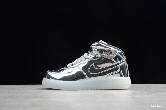 Mid Nike Silver Air Kids 314197-8500 WB Force Metallic 1 0115